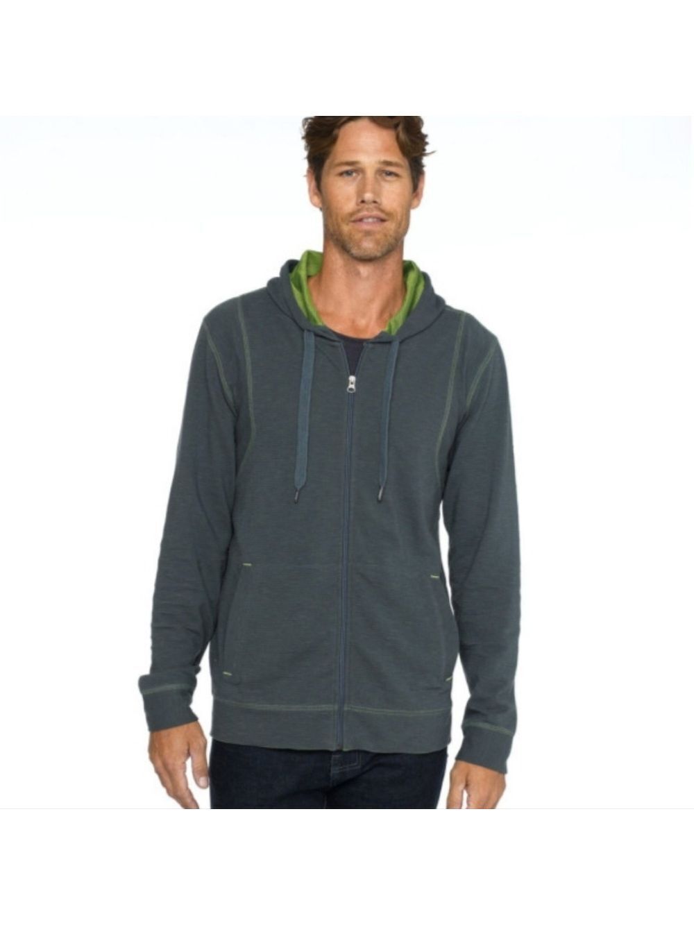 prAna Men's Barringer Full Zip Hoodie Large